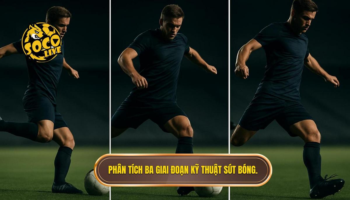 Phân tích chi tiết ba giai đoạn thực hiện Kỹ thuật sút bóng bằng má ngoài