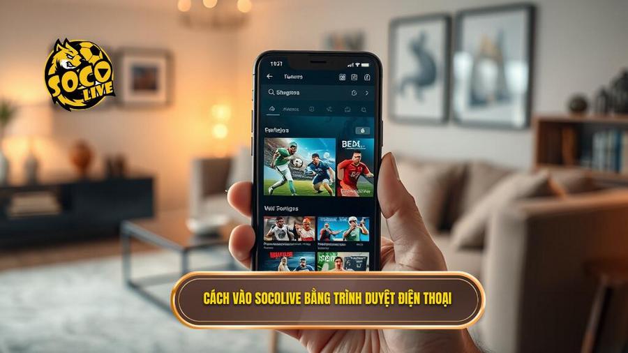2. Cách vào Socolive bằng trình duyệt điện thoại