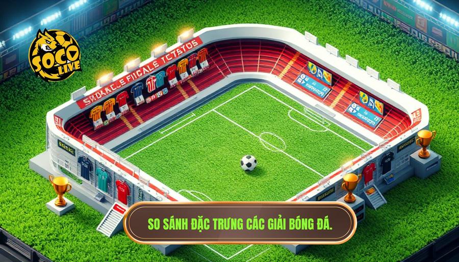 So sánh đặc trưng các giải bóng đá